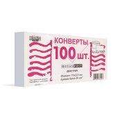 Конверт OfficePost E65 80 г/кв.м белый декстрин с внутренней запечаткой (100 штук в упаковке)