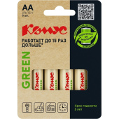 Батарейка AA пальчиковая Комус Green (8 штук в упаковке)
