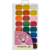 Краски акварельные медовые Комус Класс Фея 24 цвета