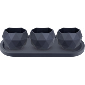 Набор кашпо с поддоном 3 штуки La decoro Топаз на подставке (0.45 л,  КШ-0712)