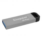 Флеш-память Kingston DataTraveler Kyson USB 3.2 серебристая DTKN/64GB