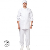 Куртка для пищевого производства мужская у17-КУ белая (размер 48-50 рост 182-188)