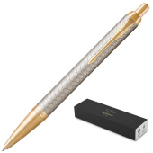Ручка шариковая Parker IM Warm Silver Grey GT цвет чернил синий цвет корпуса серебристый (артикул производителя 1931687)