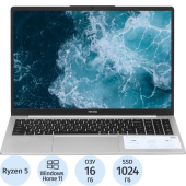 Ноутбук Tecno MegaBook K16SDA 16" Silver AMD Ryzen 5 7430U/16 ГБ/SSD  1024 ГБ/AMD Radeon Graphics (71003300344)