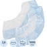 Бахилы одноразовые Комус полиэтиленовые 14 мкм с двойной подошвой  белые/синие (500 пар в упаковке) купить в интернет-магазине товаров для офиса и дома ТопГрад с доставкой
