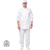 Куртка для пищевого производства мужская у17-КУ белая (размер 52-54 рост 182-188)