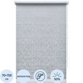 Рулонная штора Катальпа полиэстер светло-серая (70x158.3 см)