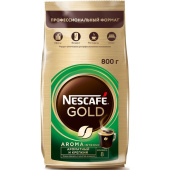 Кофе молотый в растворимом Nescafe Gold Aroma Intenso 800 г (пакет) купить в интернет-магазине товаров для офиса и дома ТопГрад с доставкой