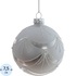 Ёлочный шар новогодний стекло серебристый (диаметр 7.5 см)