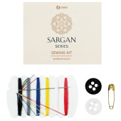 Швейный набор Grass Sargan коробка (игла - 1 шт, нити разного цвета - 6 шт, пуговицы - 2 шт, булавка - 1 шт, 400 штук в упаковке)