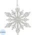 Новогоднее украшение на ёлку Снежинка (13x0.5x13 см)