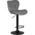 Стул  барный LM-5022_BlackBase серый/чёрный (велюр, фанера) купить в интернет-магазине товаров для офиса и дома ТопГрад с доставкой