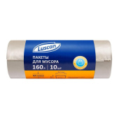 Мешки для мусора Luscan 160 л прозрачные (ПВД 60 мкм, 10 штук)