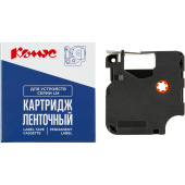 Картридж Комус D-S0720730/40918 для принтера этикеток (9 мм х 7 м, цвет ленты желтый, шрифт черный)