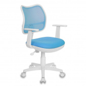 Кресло детское Бюрократ CH-W797 (ткань/сетка голубая)