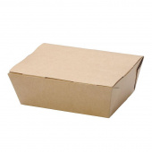 Бумажный контейнер DoEco Eco Lunch Bio для салата 600 мл коричневый (150х115х50 мм, 25 штук в упаковке)