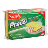 Губки для мытья посуды Paclan Practi поролоновые 90x70x50 мм 2 штуки в упаковке