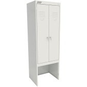Шкаф для одежды металлический ШРК 22-600 ВСК (серый, 600х500х1850 мм)