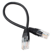 Патч-корд витая пара Cablexpert PP12-0.25M/BK 5e 0,25 м