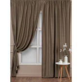 Комплект штор Amore Mio Блэкаут однотонный Milan-043 (2 портьеры 150x270 см) коричневый Комплект штор Amore Mio Блэкаут однотонный Milan-043 (2 портьеры 150x270 см) коричневый