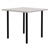Стол обеденный Стиль CT5 (квадратный,светлый сланец / черный, 800х800х730 мм)