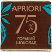 Шоколад порционный Apriori горький 75% какао (1250 г в упаковке) купить в интернет-магазине товаров для офиса и дома ТопГрад с доставкой