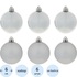 Набор шаров ёлочных пластик серебристые (диаметр 6 см, 6 штук в  упаковке, 753623)