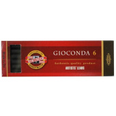 Прессованный уголь для рисования KOH-I-NOOR GIOCONDA чёрный мягкий (6  штук в упаковке)
