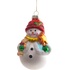Новогоднее украшение на ёлку Снеговик (8x8x12 см)