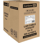 Кабель витая пара ExeGate FUTP4-C5e-CU-S24-OUT-PE-BK-305-FLUKE cat 5e 305 м (EX256750RUS)