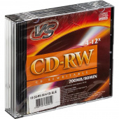 Диск CD-RW VS 0,7 GB 12x (5 штук в упаковке)