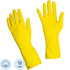 Перчатки латексные Lotus Lux с хлопковым напылением жёлтые (размер 10,  XL, 12 пар в упаковке) купить в интернет-магазине товаров для офиса и дома ТопГрад с доставкой