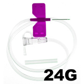 Игла-бабочка SFМ 24G (0.55х19 мм, 100 штук в упаковке)