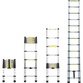 Лестница телескопическая Алюмет ST 3.8 нержавеющая сталь 13 ступеней 380 см