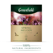 Чай черный Greenfield Spring Melody 100 пакетиков (черная смородина, мята, чабрец)