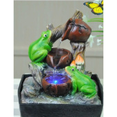 Фонтан декоративный настольный Green Apple Лягушки 23 см с подсветкой