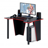 Стол компьютерный для геймеров Страйкер-2 (черный/красный, 1200х892х730 мм)