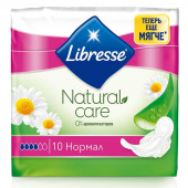 Прокладки женские гигиенические Libresse Natural Care Normal (10 штук в упаковке)