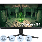 Монитор 25" Samsung Odyssey G4 G40B чёрный (LS25BG400EIXCI)