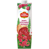 Морс Сады Придонья бруснично-малиновый 1 л купить в интернет-магазине товаров для офиса и дома ТопГрад с доставкой