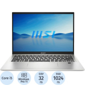 Ноутбук MSI Prestige 14 Evo B13M-635US 14" Silver Intel Core i5  13500H/32 ГБ/SSD 1024 ГБ/Intel Iris Xe Graphics (9S7-14F122-635)