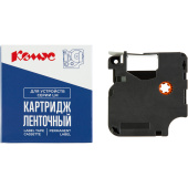 Картридж Комус D-S0720500/45010 для принтера этикеток (12 мм х 7 м, цвет ленты прозрачный, шрифт черный)