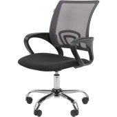 Кресло офисное Easy Chair 304 LT серое/черное (сетка/ткань, металл)