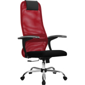 Кресло для руководителя Easy Chair SU-B-8 красное/черное (ткань, сталь)