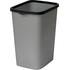 Ведро мусорное Violet Tandem 9 л пластик серое/чёрное (29x19.2x23.5 см)