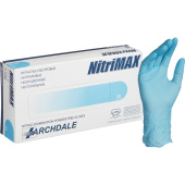 Перчатки медицинские смотровые нитриловые NitriMax нестерильные неопудренные размер XS (5-6) голубые (50 пар/100 штук в упаковке)