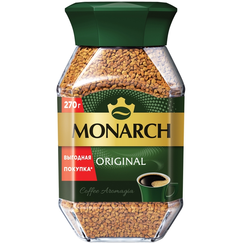 Кофе растворимый Monarch Original 270 г (стеклянная банка)