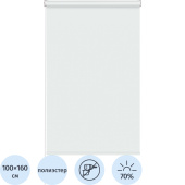 Рулонная штора Stars-W1985 V400 полиэстер белая (100х160 см)