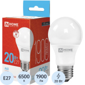 Лампа светодиодная In Home LED-A60-VC 20Вт Е27 6500К 1900Лм матовая