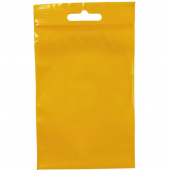 Пакет с замком Zip-Lock с европодвесом 8х12 см 60 мкм (желтый, 100 штук в упаковке)